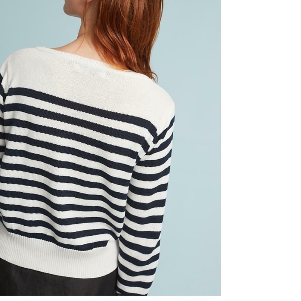 Anthropologie Blaine Striped Pullover new size L new with tag - Picture 4 of 9